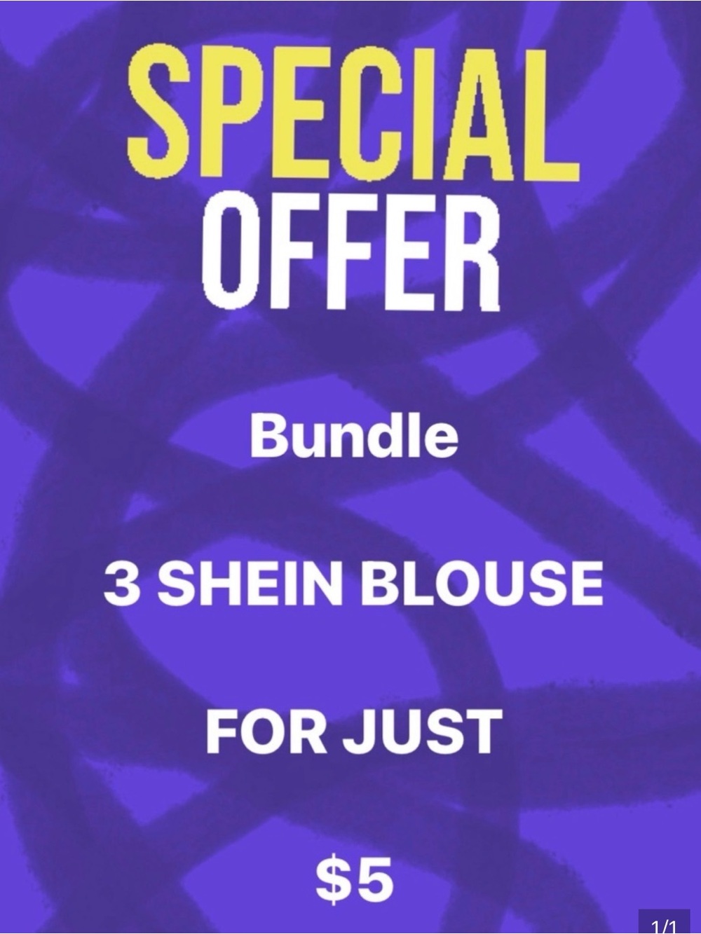 SHEIN Purple Blouse Bundle - 3 Pack